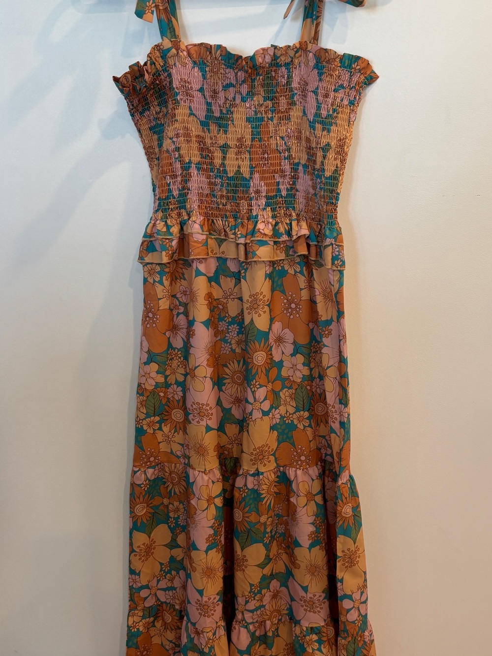 Smocked Floral Maxi Dress